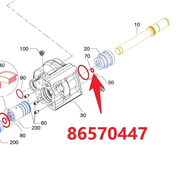 Tight seal 86570447 Genuine OEM Seal Ring for HC50 Hydraulic Rock Drill/Drifter - Image 2