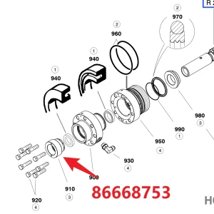 Ring 86668753 Genuine OEM Front Guide Bushing for HC20 Hydraulic Rock Drill/Drifter