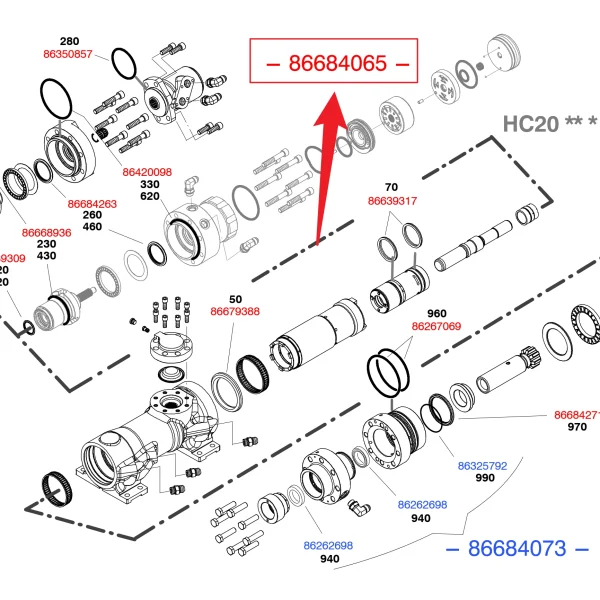 Seals kit 86684065 Genuine OEM Seal Kit for HC20 Hydraulic Rock Drill/Drifter