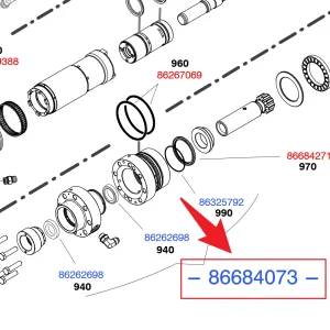 Seals kit 86684073 - Main View of Genuine OEM Seal Kit for HC20 Hydraulic Rock Drill/Drifter