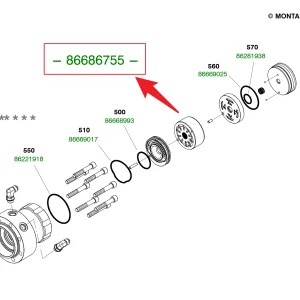 Seals kit 86686755 - Main View of Genuine OEM Seal Kit for HC20 Hydraulic Rock Drill/Drifter