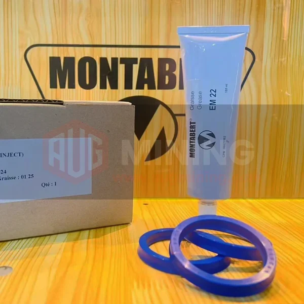 Seal kit 86726734 - Closeup of Wear-Resistant Water Seal Parts for HC25 Hydraulic Rock Drill/Drifter