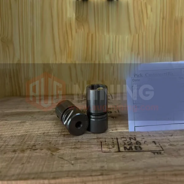 Slide seat 86789260 - Closeup of Wear-Resistant Sliding Surface for HC95 Hydraulic Rock Drill/Drifter