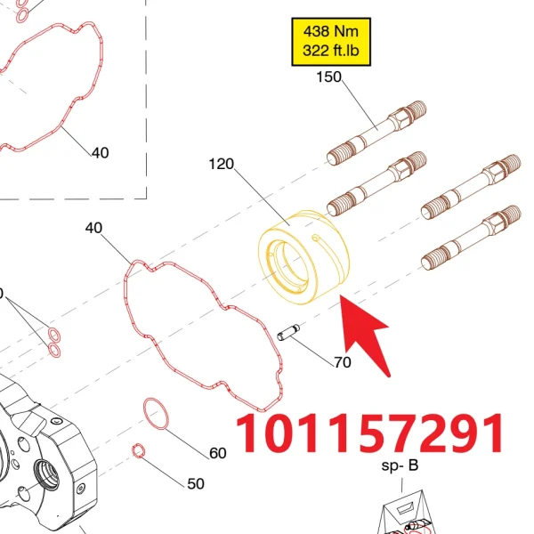 Retainer shank 101157291 Genuine OEM Shank Ring for HC95 Hydraulic Rock Drill/Drifter - Image 2