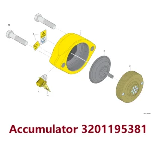 Accumulator 3201195381 - Main View for Atlas Copco/Epiroc RD18U Hydraulic Drifter
