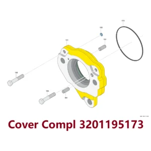 Cover Compl 3201195173 - Main View for Atlas Copco/Epiroc RD18U Hydraulic Drifter