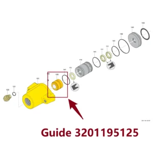 Guide 3201195125 - Main View for Atlas Copco/Epiroc RD18U Hydraulic Drifter