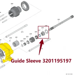 Guide Sleeve 3201195197 - Main View for Atlas Copco/Epiroc RD18U Hydraulic Drifter