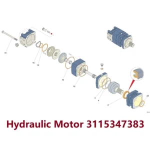 Hydraulic Motor 3115347383 - Main View for Atlas Copco/Epiroc RD18U Hydraulic Drifter