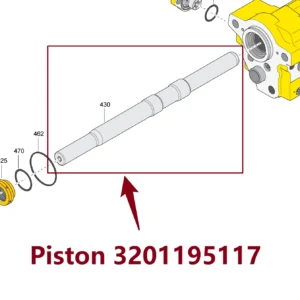 Piston 3201195117 - Main View for Atlas Copco/Epiroc RD18U Hydraulic Drifter