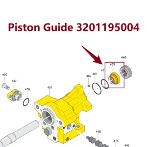 Piston Guide 3201195004 - Main View for Atlas Copco/Epiroc RD18U Hydraulic Drifter