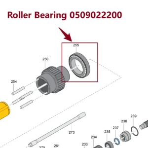 Roller Bearing 0509022200 - Main View for Atlas Copco/Epiroc RD18U Hydraulic Drifter