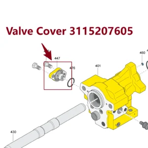 Valve Cover 3115207605 - Main View for Atlas Copco/Epiroc RD18U Hydraulic Drifter