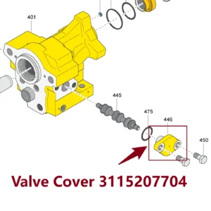 Valve Cover 3115207704 - Main View for Atlas Copco/Epiroc RD18U Hydraulic Drifter